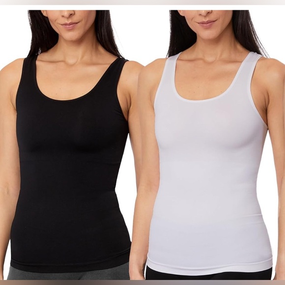 🆕 2PC Skinny Girl Skinnygirl Women's Scoop Neck Seamless Shaping Camisole 2-Pack - Picture 2 of 14